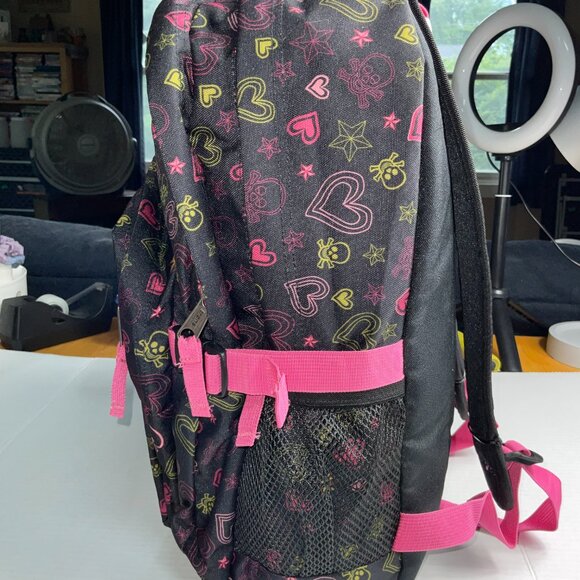 NWT Trans by JanSport Backpack - Skull & Hearts Pattern - Picture 2 of 15
